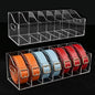 Acrylic Belt Organizer for Closet – 7-Compartment Clear Storage Holder for Belts, Ties, and Bow Ties – Display Case for Shelf or Drawer Organization(Large)