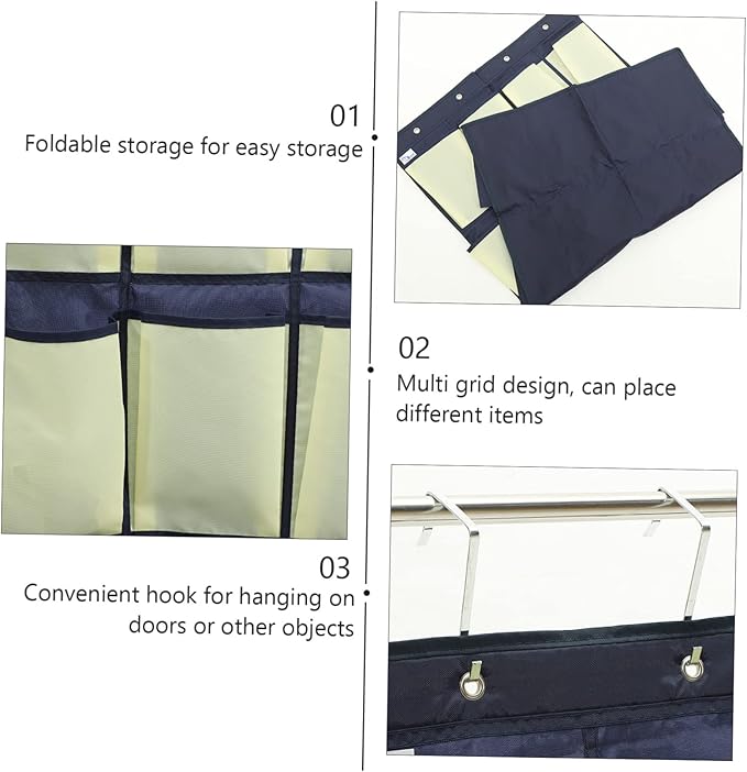 Holibanna Hanging Shoe Rack over The Door Organizer Door Storage Bag Oxford Cloth Organizer