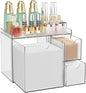 Youdepot Clear Acrylic Face Towel Holder with 3 Drawers, All-in-One Bathroom Vanity Organizer for Disposable Face Towels, Cotton Pads, Swabs and Skincare Tools