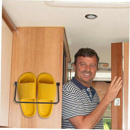 Slim Hanging Shoe Rack for Closet Foldable Over Door Shoe Organizer Portable Storage for Camping and Assembly