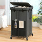 160L Laundry Hamper with Lid, Rolling Laundry Basket with Wheels, Large & Tall Dirty Clothes Hamper with Metal Frame and Removable Bag for Bedroom Aesthetic, Laundry Room, Bathroom, Dorm-Dark Gray