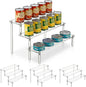 Can Rack Organizer for Pantry, 3-Tier Acrylic Cans Organizer for Pantry, Clear Canned Goods Holders for Kitchen Cabinet, Tiered Soup Can and Canned Food Storage Rack