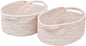 JMvicyroam Woven Basket,Small Rope Storage Bin with Handles & Ribbon Bag, Organizer for Shelves Closets,Gift Basket Empty for Birthday,Books,Dog Toys, Colorful/2 Pack