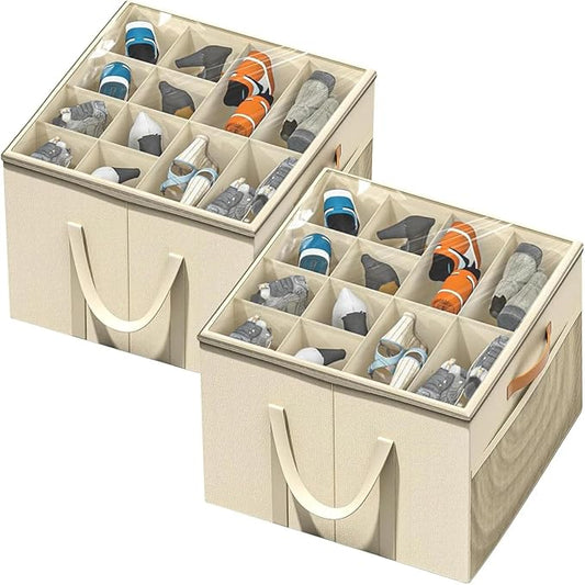 for Shoe Storage Organizer for Closet, Large Shoe Box Storage