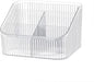 DASITON Large Capacity Makeup Brush Holder,5 Slot Makeup Brush Cup,Vintage striped Make Up Brush Holder,for Vanity Decor,Bathroom Countertops,Desk Storage Container,Cosmetic Display cases(Clear-L)