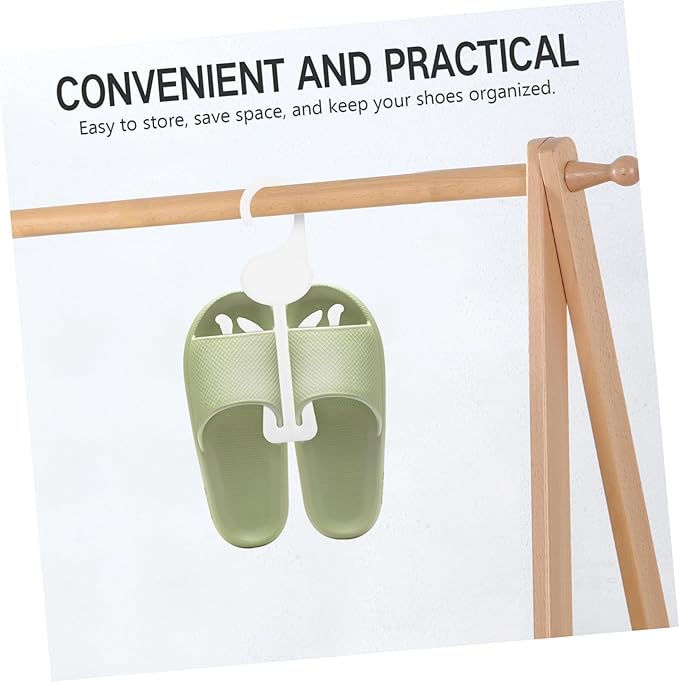 Happyyami 30Pcs Shoes Hook Drying Rack Organizer for Home Supermarket Mall Sturdy Material Multi Functional Shoes Hanging for Slippers Footwear Storage