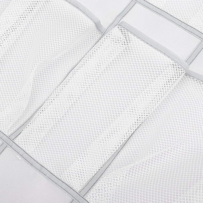 24 Pockets Non Woven Folding Hanging Door Closet Organizer, Shoes Storage Bag with 6 Layers, Translucent Hanging Shoes Organizer for Door or Closet, Includes 3 Hooks