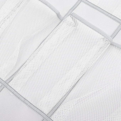 24 Pockets Non Woven Folding Hanging Door Closet Organizer, Shoes Storage Bag with 6 Layers, Translucent Hanging Shoes Organizer for Door or Closet, Includes 3 Hooks