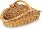 The Basket Lady Wicker Gathering Basket, Large, 22.5 in L x 12.5 in W x 12 in H, Sandstone (Sold Individually)