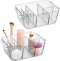iDesign Makeup Organizer for Countertop or Vanity- Storage for Cosmetics and Toiletries - Set of 2 - Clear