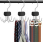 Belt Hanger for Closet, 3PCS Belt Organizer for Closet 360°Rotating Max 72 Belt, Tie Rack Hanger for Closet Tie Organizer for Closet Belt Holder for Closet for Belt,Tie,Tank Top,Bra,Scarf,Hat