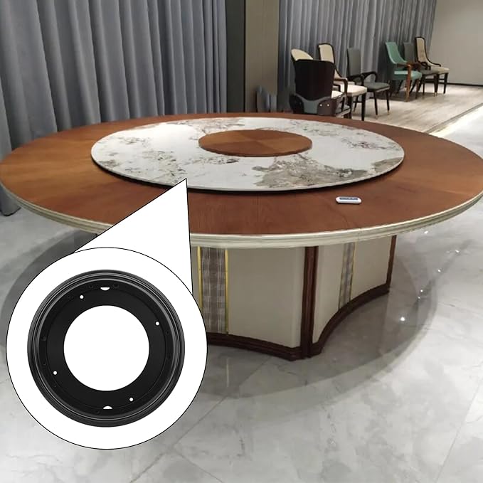 12Inch Lazy Susan Hardware 5/16" Thick Round Lazy Susan Turntable Bearing Plate, Rotating Swivel Base Plate with 1000lbs Load Capacity, Lazy Susan Turntable Base for Serving Tray, Kitchen
