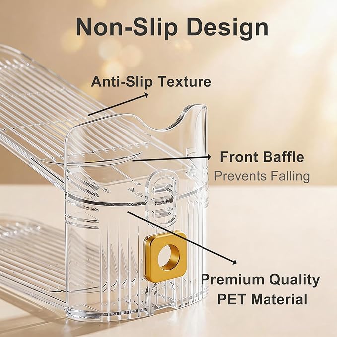 FUSHITON Shoe Organizer for Closet, Stackable Shoe Rack with 3 Adjustable Heights, Double Layer Space Saving Clear Holder for Small Apartment and Dorm Room, 10 Pack