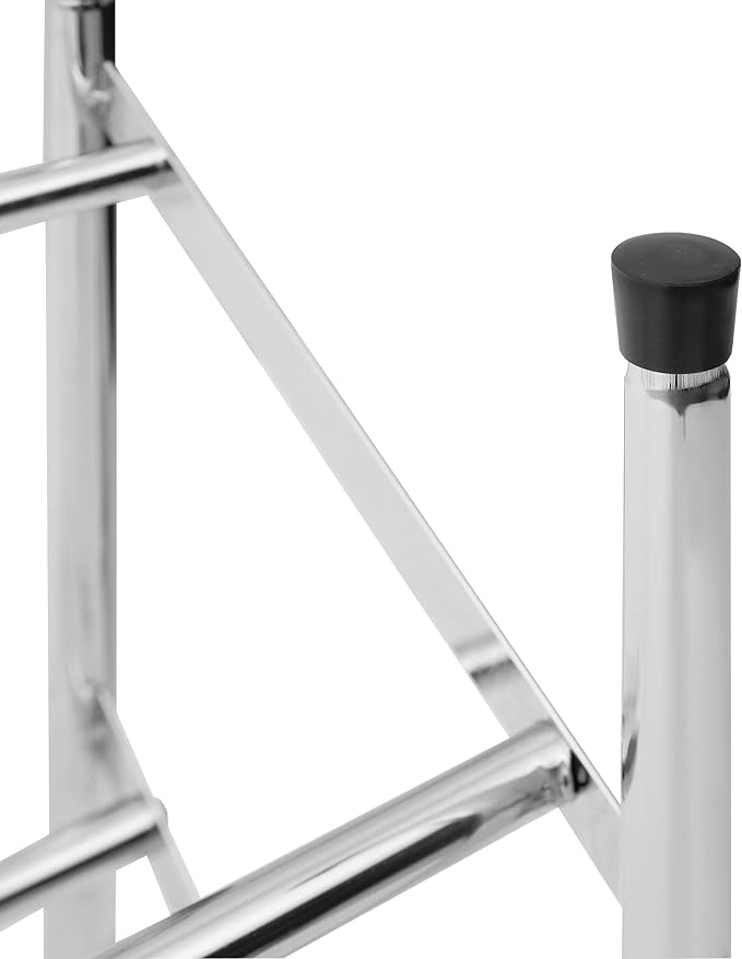 Axentia Chromed Metal 2 Tier Shoe Rack - Stackable Telescopic Shoe Rack for Organising 6 to 12 Pairs, Extendable from 62-115 cm