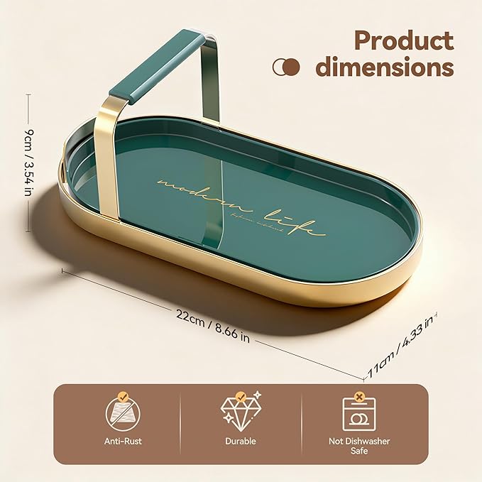 Pot Lid Holder While Cooking, Detachable Drip Tray Design Kitchen Pot Lid and Spoon Holder, Lid Holder for Pots and Pans, Space-Saving Organizer for Countertop & Stovetop (Dark Green)