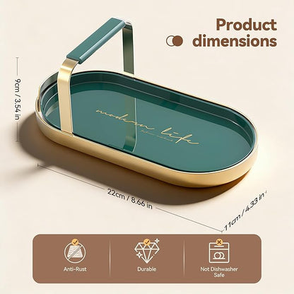Pot Lid Holder While Cooking, Detachable Drip Tray Design Kitchen Pot Lid and Spoon Holder, Lid Holder for Pots and Pans, Space-Saving Organizer for Countertop & Stovetop (Dark Green)