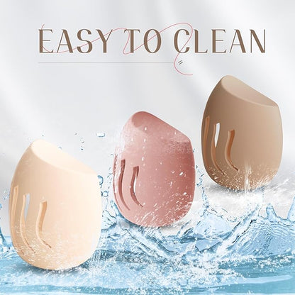 Silicone Makeup Sponge Holder travel case,Double-Sided Breathable Makeup Sponge Case for Business, Travel or Daily,Fit All Sponges,Quick Drying,Easy to Carry (Khaki)