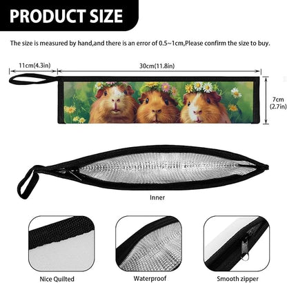 Guniea Pig Cutlery Flatware Organziers for Straw Spoon Fork Chopsticks Utensil Holder Travel Tableware Carrying Bag Reusable Portable Storage Case