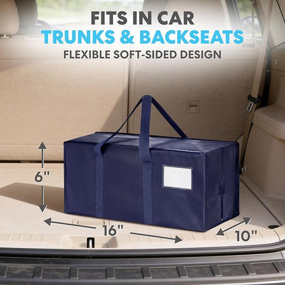 Simpli-Magic Heavy Duty Moving Bags, 12 Pack, Extra Large Reusable Storage & Relocation Bags with Carry Handles & Zipper