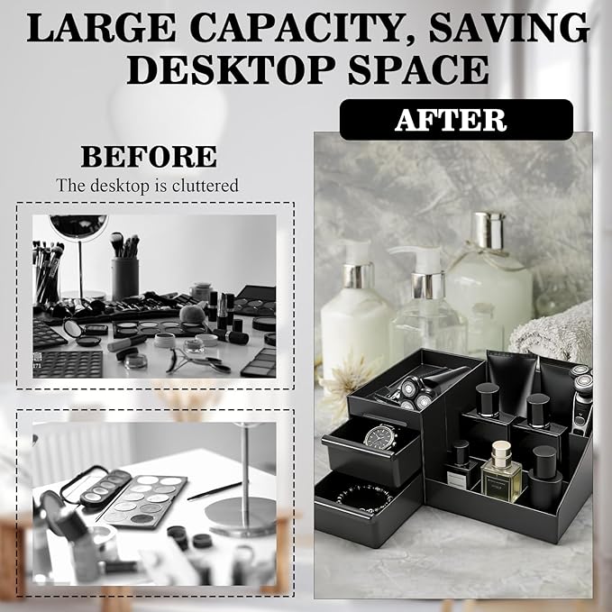 ZOCONE Cologne Organizer for Men, Perfume Stand Organizer, Dresser and Bathroom Organizers Countertop, Perfume Organizers for Mens Room Decor, Mens Bathroom Organizers and Storage, Cologne Shelf