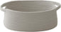 JMvicyroam Woven Basket,Small Rope Storage Bin with Handles & Ribbon Bag, Organizer for Shelves Closets,Gift Basket Empty for Birthday,Books,Dog Toys, Grey
