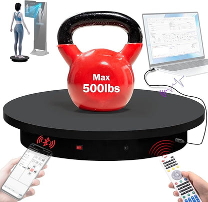 Programmable Large Motorized Electric Turntable Command-Controlled Rotating Platform Photography Turntable Secondary Development Motorized Electric Lazy Susan for 3D Scaner or Photography with API