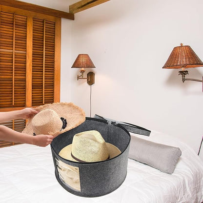 Hat Storage Box,Hat Boxes for Women Storage,Cowboy Hats Holder for Travel,Wide Brims Hat Carrier Case,Stuffed Animal Toy Organizer,Hat Box Closet Organizers and Storage,Hat Boxes for Men