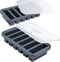 Souper Cubes 1/2 Cup Silicone Freezer Molds, Perfect for Storing Soups, Sauces, Juices, Desserts, Smoothie Prep and More, Freezer Portion Molds for Meal Prepping - Charcoal - 2-Pack