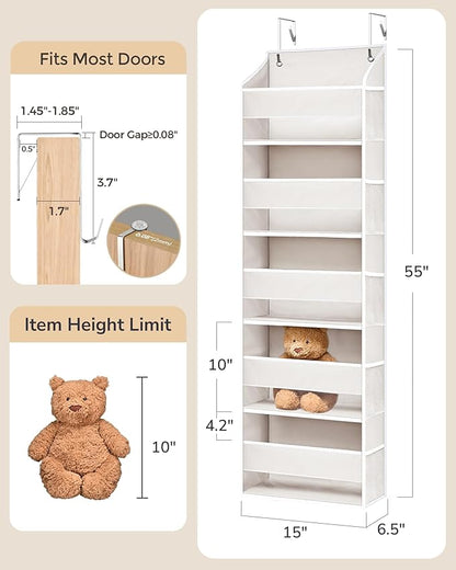 ULG 2 Pack 5-tier Over the Door Organizer Beige