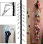 Storage Chain Cap Organizer hat Rack System Caps Holder Baseball Cap Organizer with 20 Stainless Steel Clips Hanging & Hardware, Wall Mounted or Ceiling Mounted/Closet Organizer Toy Chain Toy Storage