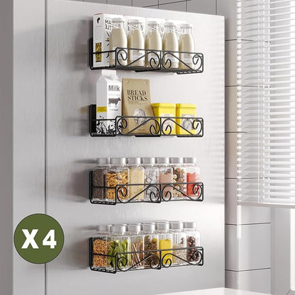 4 Pack Magnetic Spice Rack for Refrigerator