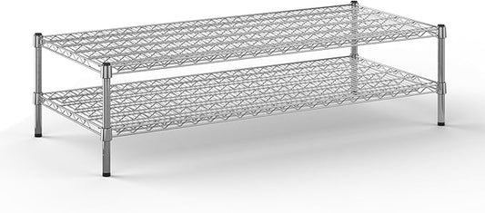 24" Deep x 54" Wide x 14" Height Wire Shelving Kit | 2-Tier | NSF Commercial Storage Rack Unit