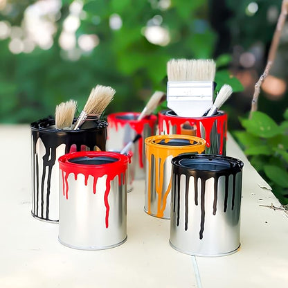Empty Paint Cans with Lids – Quart/32 oz Unlined Containers for Paint, Solvents, Crafts & DIY, Can opener, Marker and Labels included 8 Pack