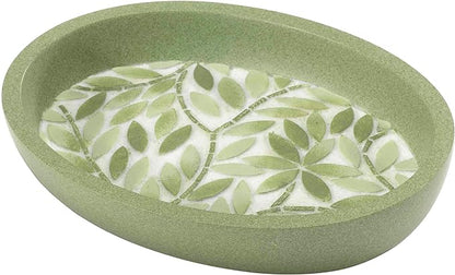 Avanti Linens - Soap Dish, 100% Hand-Painted Resin Bathroom Accessories, Botanical Home Decor (Stratford)
