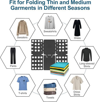 Sealegend V1 Shirt Folding Board for Clothes Adults Shirt Folder Durable Plastic t Shirts Fast Laundry folders, Black