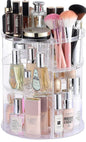 Clear Rotating Makeup Organizer for Vanity,Adjustable Skincare Organizer Countertop,Cosmetic Display Cases for Beauty,Skin Care,Spinning Makeup Stand,Make up Storage Organizer and Perfume organizer