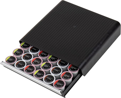 Mind Reader Single Serve Coffee Pod Drawer for 36 Pods, Countertop Organizer, Coffee Station Base, Black