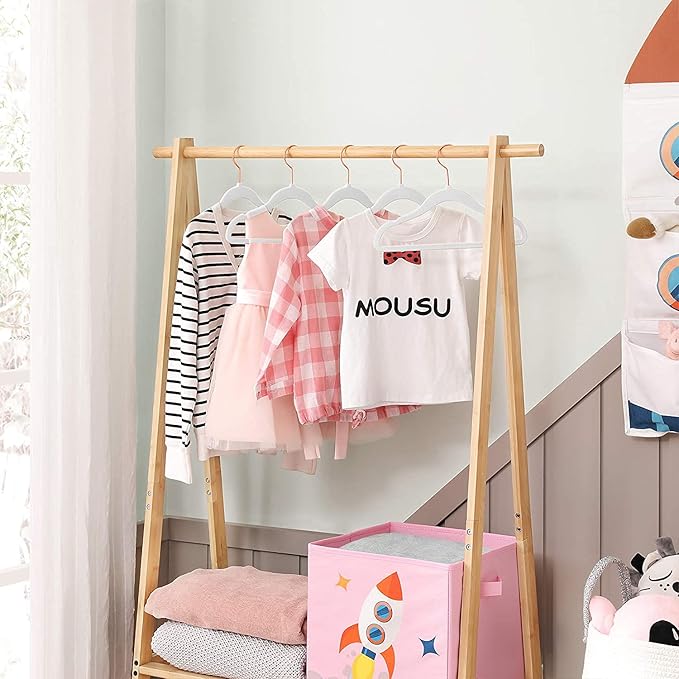 50 Pack Velvet Baby Hangers Non-Slip Clothes Hanger with Swivel Hooks, Space Saving Infant Toddler Closet Organizers, Ultra Thin Durable Child Hangers for Nursery, Kids, Children Wardrobe