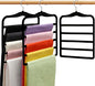Closet Organizers and Storage, 3 Pack Pants-Hangers-Space-Saving, Velvet Non Silp 5 Tier Scarf Jeans Closet Organizer,Dorm Room Essentials for College Students Girls Boys Guys,Organization and Storage