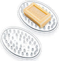 2 Pcs Plastic Soap Holder, Clear Soap Dish Bar Saver Tray with Holes Soaps, Self-Draining Soaps Dish Sponge Tray for Kitchen Bathroom Shower Counter