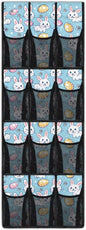 12-Pocket Over The Door Hanging Organizer, Lightweight Oxford Cloth Waterproof Foldable and Perfect for Bathroom Bedroom or Closet Storage Solutions, Easter Rabbit Eggs Pattern