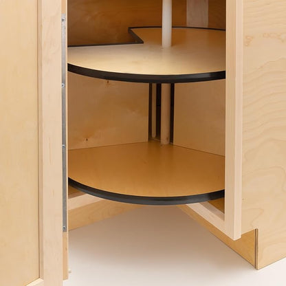 Quicklock RTA (Ready-to-Assemble) | Base Kitchen Cabinets - Shaker Style | Made in America (Raw Maple, 18" D x 30" W x 34.5" H Lazy Susan)