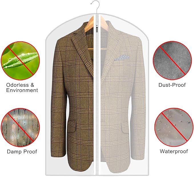 M MOACC Large Garment Bags Lightweight with Zipper for Closet Storage and Travel
