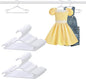 Baby Hangers 100 Pack 11.97 Inch Kids Clothes Hangers Plastic Infant Hangers for Closet Children & Teenager Clothing Pants Coats Skirts (White)