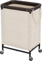 StorageWorks Laundry Hamper, 90L Rolling Laundry Sorter Cart with Removable and Washable Liner Bag, Clothes Hamper with Wheels and Handle for Laundry Room and Bedroom, Beige