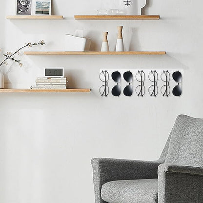 Wall Mount Sunglasses Storage Organizer Acrylic Holder Modern Eyeglasses Display Holder Set of 2 Sunglass Holder for Wall Transparent Eyewear Display