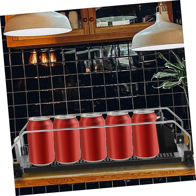 2pcs Sturdy Material Fridge Can Organizer Easy Install Soda Can Dispenser for Refrigerator