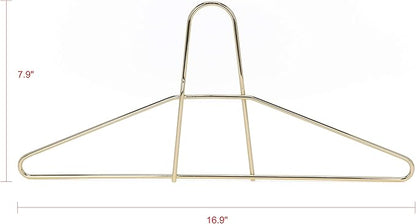 Quality Hangers Metal Hangers – Heavy Duty Hangers – Anti Theft Wire Hangers Suitable for Suits Coat Jacket – Hangers for Shuls Gyms Retail Stores Hotels – Can Carry Up to 200LBs (Gold, 60 Pack)