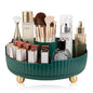 Anyoifax Makeup Perfume Organizer Tray with Divider 360 Degree Rotating Lazy Susan Skincare Lotion Organizer Spinning Cosmetics Storage for Dresser, Vanity, Bathroom Countertop, Large Teal Green