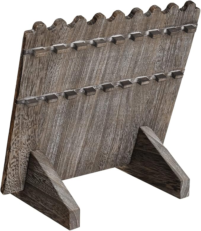 Ikee Design Set of 2 Wood Necklace Jewelry Display Stand for 8 Necklaces, Necklace Display Holder Organizer, Coffee Color